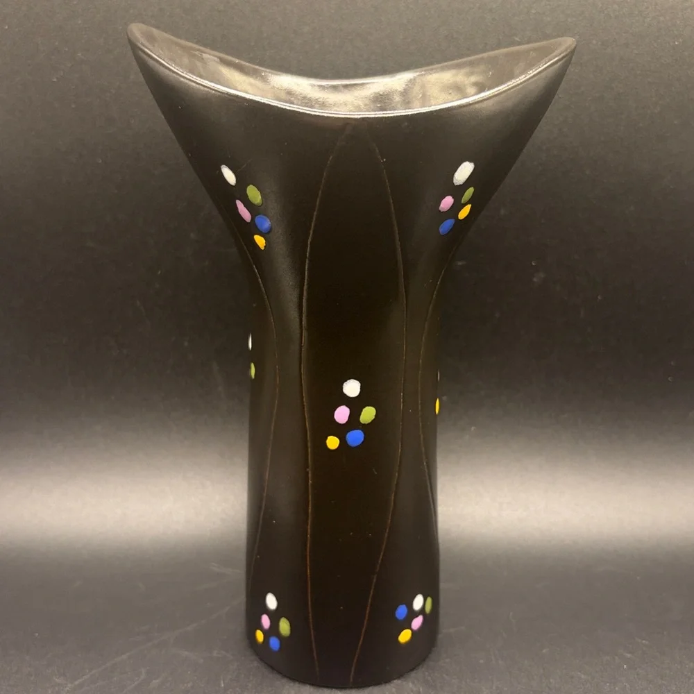 Hjordis Oldfors Poang Series Handmade Hand Painted Pottery Vase, Upsala Ekeby
